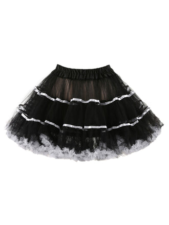 1950s Mesh Color Binding Underskirt Petticoat