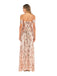 Champagne 1920s Floral Sequined Off-Shoulder Dress