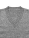 2PCS Grey 1960s Knitted V-Neck Top & Skirt
