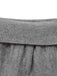 2PCS Grey 1960s Knitted V-Neck Top & Skirt