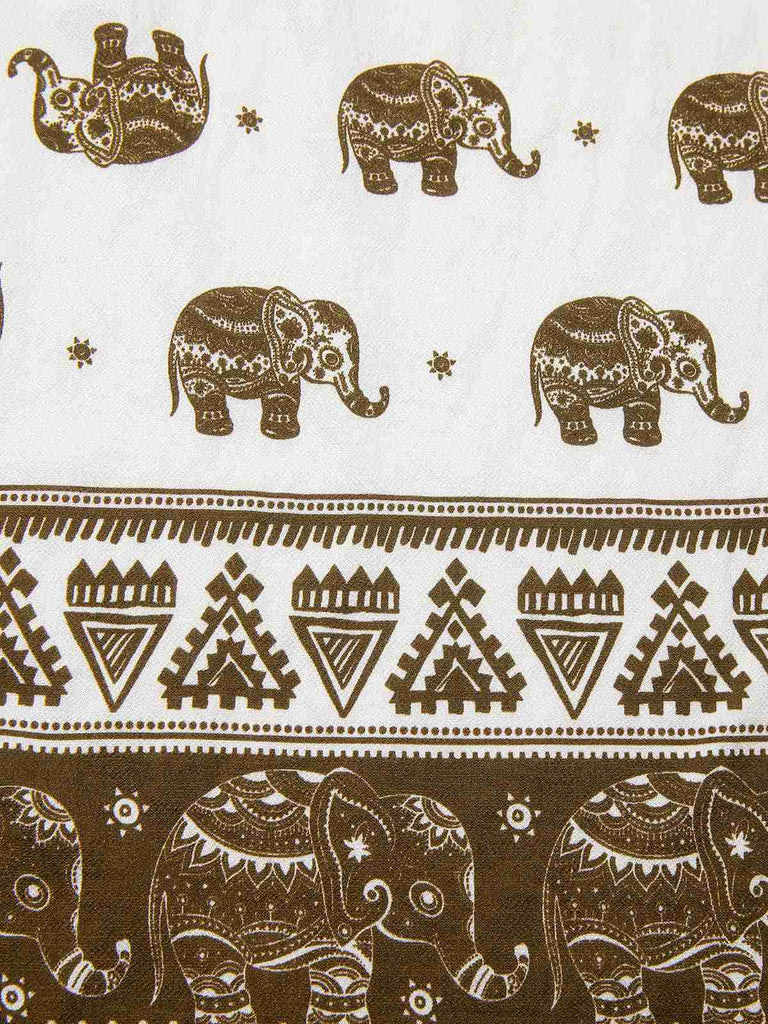 [Pre-Sale] 2PCS 1940s Embroidered Blouse & Elephant Print Skirt