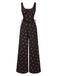 [Pre-Sale] 1940s Square Neck Lace Trim Cherry Bow Jumpsuit