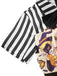 [Pre-Sale] 1950s Shirt Collar Striped Halloween Print Patchwork Dress