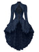 [Pre-Sale] Dark Blue 1980s Gigot Sleeve Victorian Lace Dress