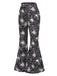 [Pre-Sale] Black 1960s Halloween Spiderweb Flared Pants