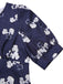 [Pre-Sale] Blue 1940s Polka Dots Floral Puff Sleeve Dress