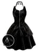 [Pre-Sale] Black 1950s Halloween Cat Girl Leather Dress