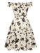 [Pre-Sale] [Plus-Size] 1950s Off Shoulder Ruffle Floral Swing Dress