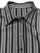 [Pre-Sale] Black 1940s Shirt Collar Stripe Jumpsuit With Cape