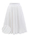 [Pre-Sale] White 1950s Solid Chiffon Mesh Pleated Skirt
