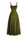 1930s Spaghetti Strap Satin Solid Dress