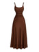 1930s Spaghetti Strap Satin Solid Dress