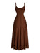 1930s Spaghetti Strap Satin Solid Dress