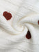 White 1950s Heart Contrast Knitted Cardigan