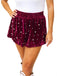 Red 1950s 3D Pearl Embellished Velvet Shorts