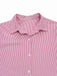 Pink 1950s Bell Sleeve Lace-Up Stripe Blouse
