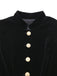 Black 1950s Velvet Stand Collar Dress