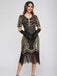 1920s Scoop Neck Sequin Tassels Charleston Dress