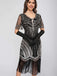 1920s Scoop Neck Sequin Tassels Charleston Dress