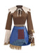 2PCS Brown 1960s Halloween Scarecrow Set