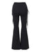 Black 1980s Punk Drawstring Laced Bootcut Pants