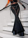 Black 1980s Punk Drawstring Laced Bootcut Pants