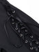 Black 1980s Punk Drawstring Laced Bootcut Pants