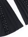 Black 1980s Punk Drawstring Laced Bootcut Pants