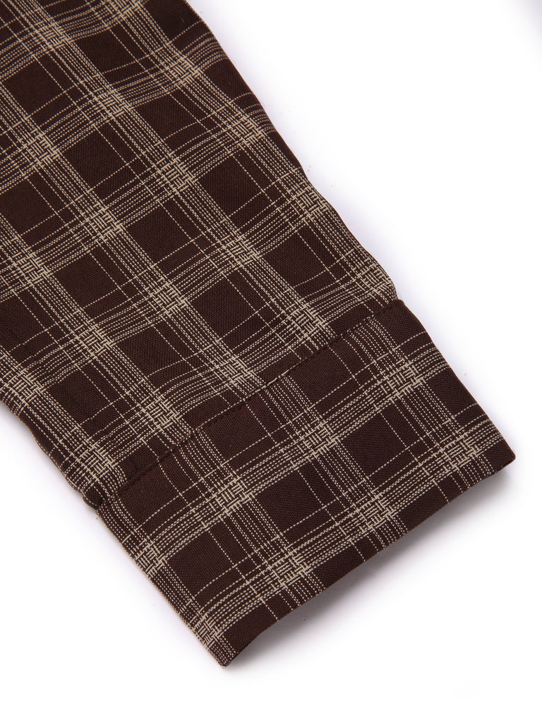 [Pre-Sale] Khaki 1960s Lapel Tartan Plaids Zipper Jacket