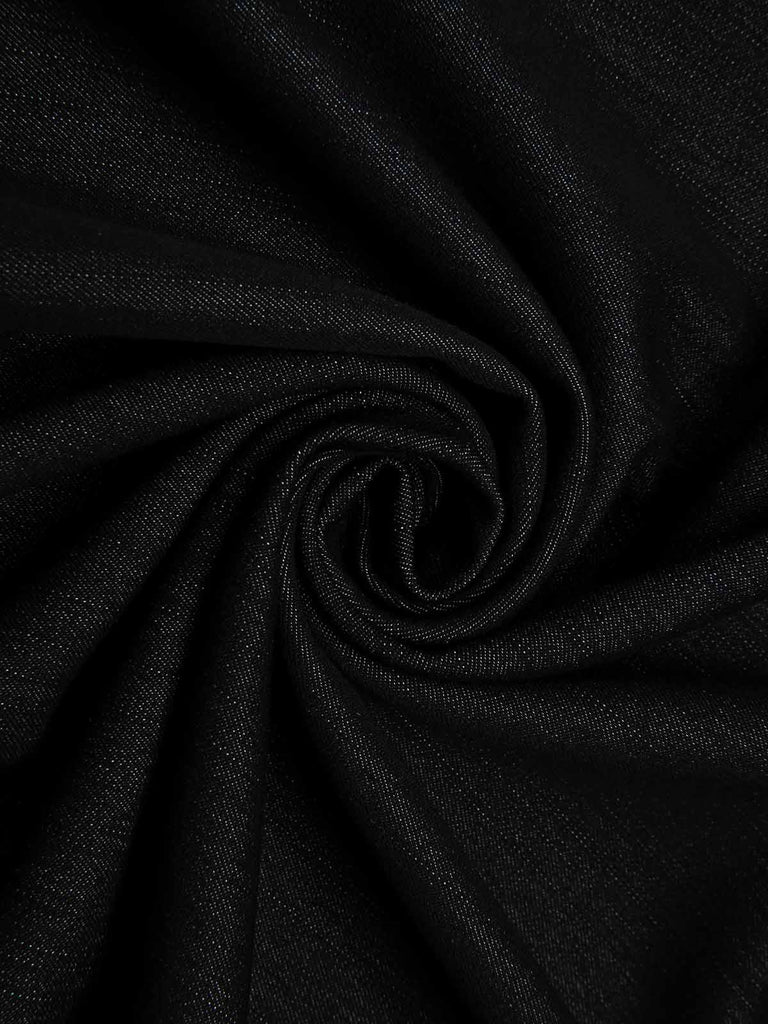 [Pre-Sale] Black 1930s Shirt Collar Box-Pleat Denim Jumpsuit