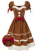 [Pre-Sale] Turmeric 1950s Gingerbread Man Plush Trim Dress