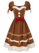 [Pre-Sale] Turmeric 1950s Gingerbread Man Plush Trim Dress