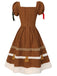 [Pre-Sale] Turmeric 1950s Gingerbread Man Plush Trim Dress