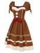 [Pre-Sale] Turmeric 1950s Gingerbread Man Plush Trim Dress