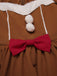[Pre-Sale] Turmeric 1950s Gingerbread Man Plush Trim Dress