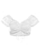 1950s Solid Lace Ruffled Ruched Crop Top