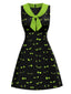 [Pre-Sale] Black & Green 1960s Halloween Demon Eyes Dress