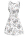 Black & White 1960s Horror Spider Web Dress