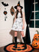 Black & White 1960s Horror Spider Web Dress
