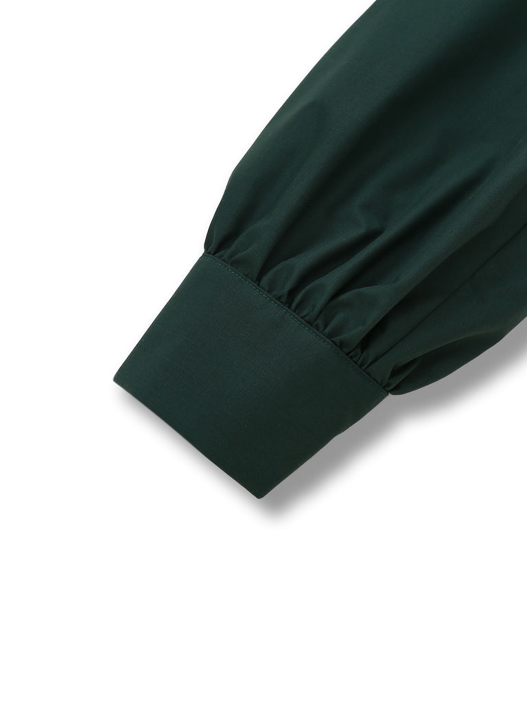 [Pre-Sale] 2PCS Green 1960s Diamond Check Knitted Vest Blouse & Skirt