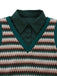 [Pre-Sale] 2PCS Green 1960s Diamond Check Knitted Vest Blouse & Skirt