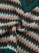 [Pre-Sale] 2PCS Green 1960s Diamond Check Knitted Vest Blouse & Skirt