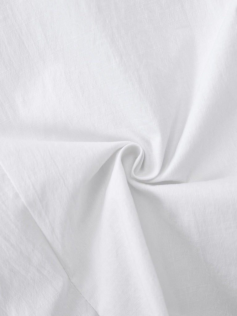 [Pre-Sale] White 1960s Puff Sleeve Bow Tie Blouse