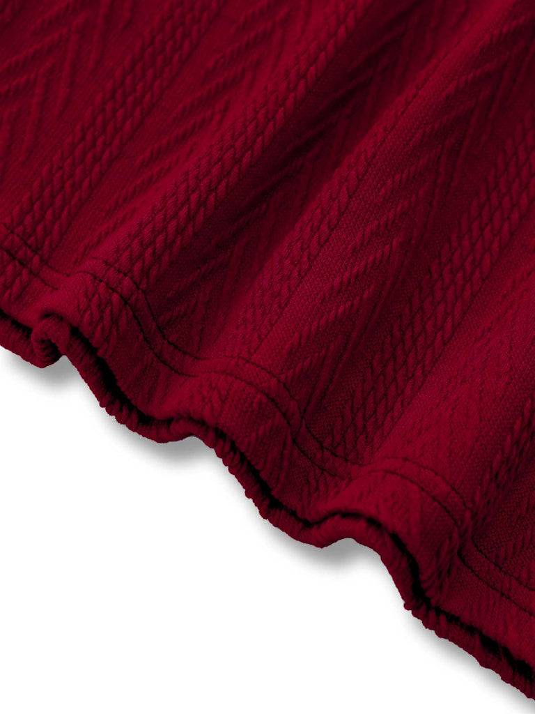[Pre-Sale] 2PCS 1950s Off-Shoulder Knitted Sweater & Bow Skirt
