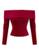 [Pre-Sale] 2PCS 1950s Off-Shoulder Knitted Sweater & Bow Skirt