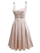 [Pre-Sale] Champagne 1950s Pearlescent Satin Waist Pleated Dress