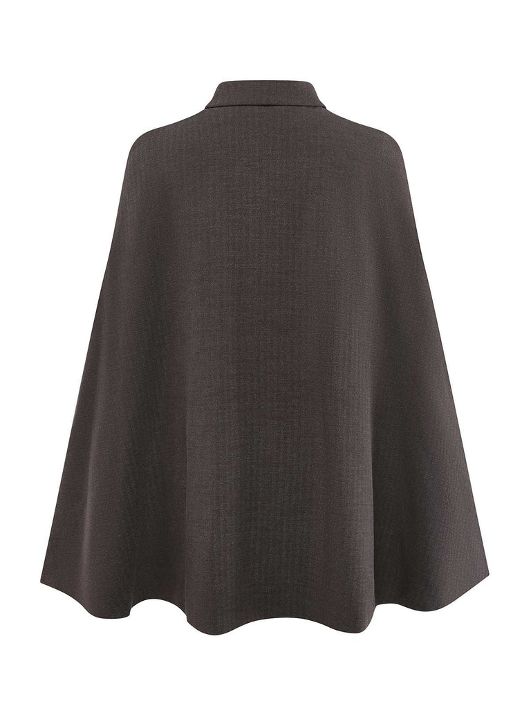 [Pre-Sale] 1940s Lapel Belted Jacket With Detachable Cape