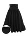 [Pre-Sale] Black 1950s Bow Decor Solid Skirt