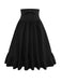 [Pre-Sale] Black 1950s Bow Decor Solid Skirt