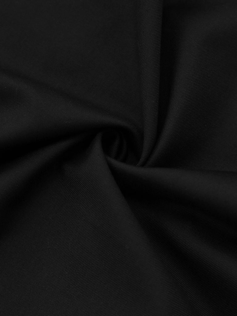 [Pre-Sale] Black 1950s Bow Decor Solid Skirt